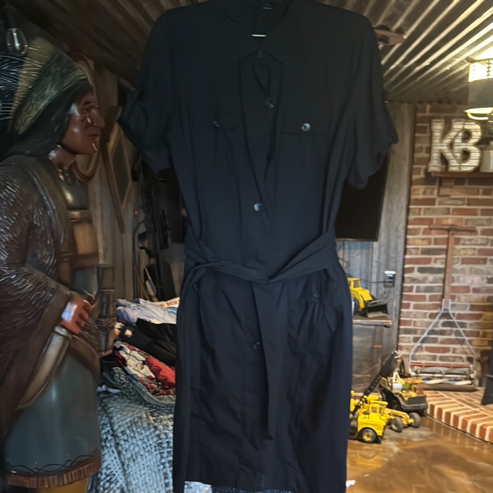 Banana Republic Black Long Sleeve Dress